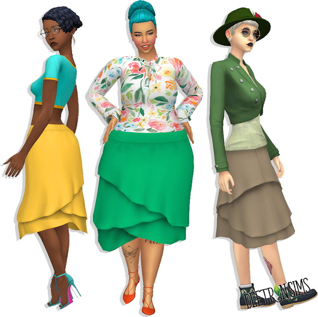Sims 4 Summer Skirt at Deetron Sims