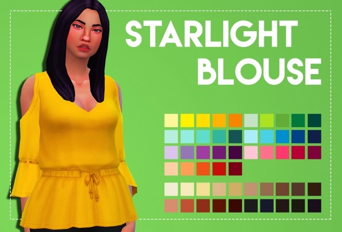 Sims 4 Starlight Blouse by Weepingsimmer at SimsWorkshop