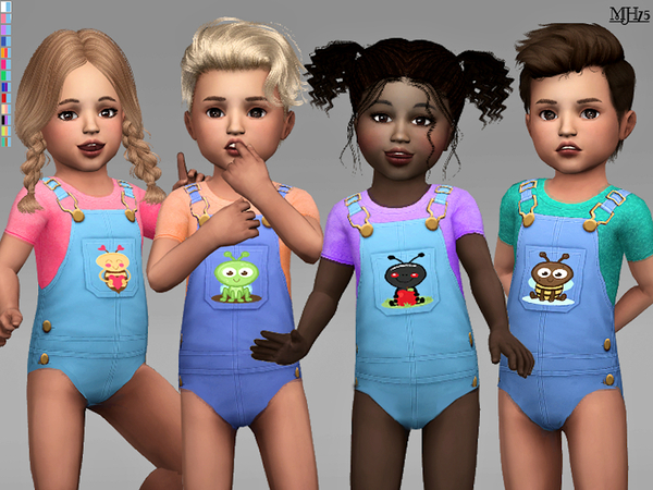 Sims 4 Little Critters Dungarees by Margeh 75 at TSR