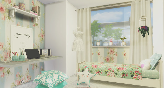 Sims 4 Romantic Girl´s Bedroom at Lily Sims