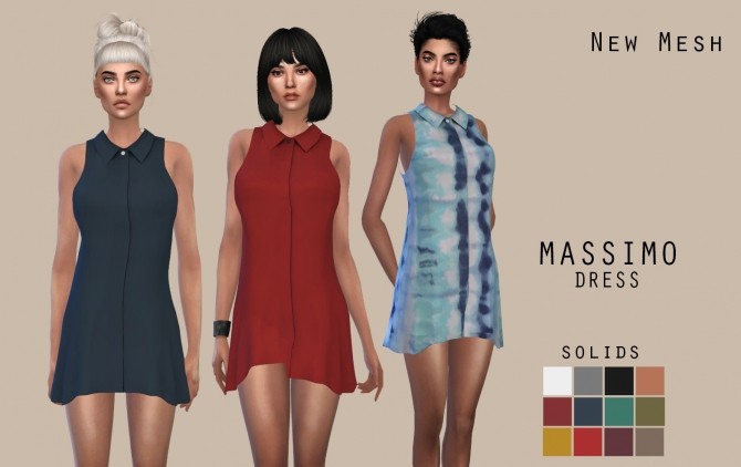 Sims 4 Massimo Dress at Leo Sims