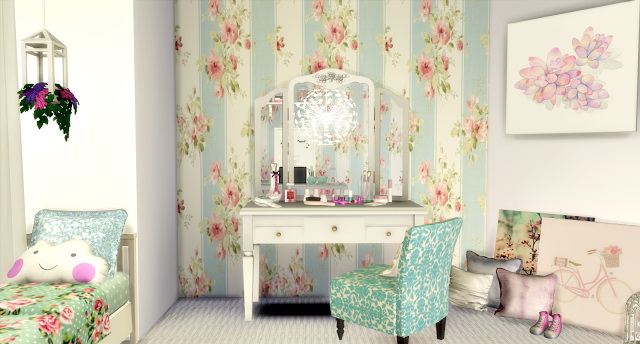 Sims 4 Romantic Girl´s Bedroom at Lily Sims
