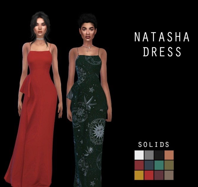 Sims 4 Natasha Dress at Leo Sims