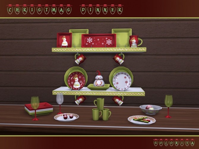 Sims 4 Christmas Dinner at Soloriya