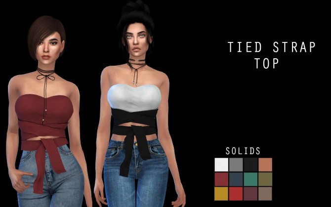 Sims 4 Tied Strap Top at Leo Sims