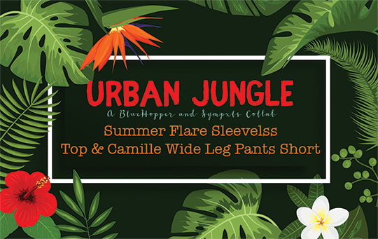 Sims 4 Urban Jungle Summer Top & Camille Wide Leg Shorts by  Sympxls at SimsWorkshop