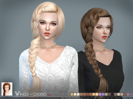 OS0615 hair by Wings Sims at TSR » Sims 4 Updates