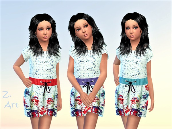 Sims 4 GirlZ 07 shirt dress by Zuckerschnute20 at TSR