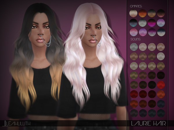 Sims 4 Laurie Hair by Leah Lillith at TSR
