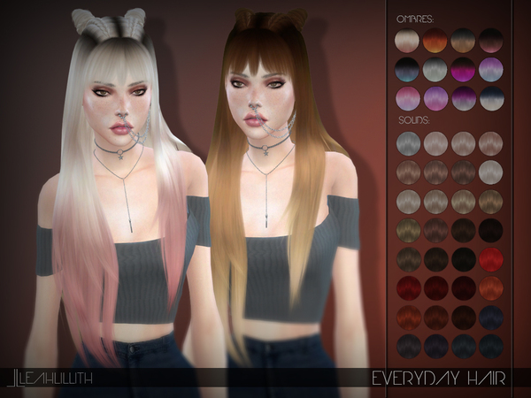 Sims 4 Everyday Hair by Leah Lillith at TSR