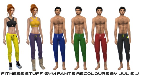 Sims 4 Fitness Stuff Gym Pants Recolours at Julietoon – Julie J