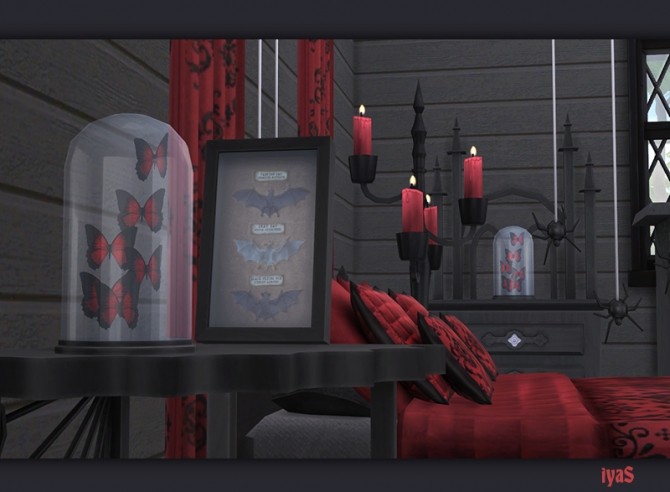 Sims 4 Dark Nights bedroom at Soloriya