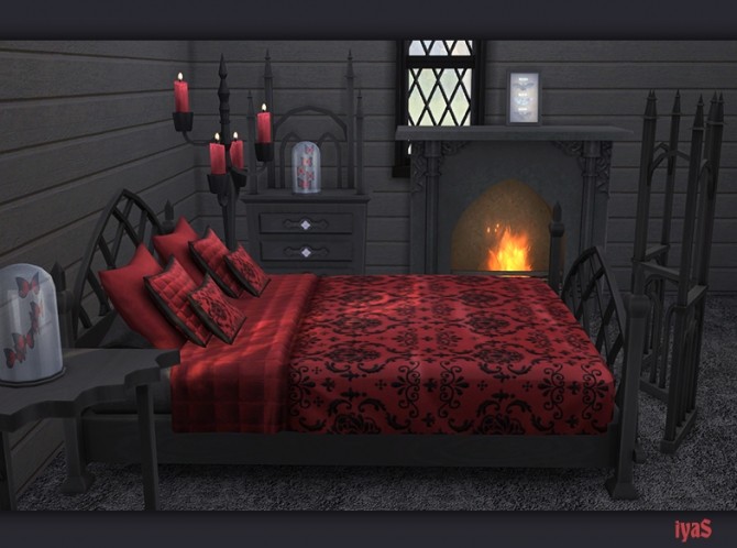 Sims 4 Dark Nights bedroom at Soloriya