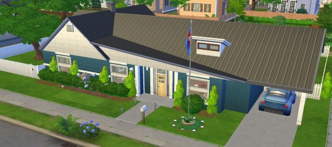 Sims 4 Retro Home of Tomorrow from Fallout 4 by Madam Hyjinks at Mod The Sims