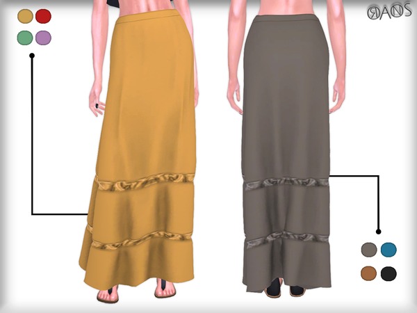 Sims 4 Raina Chiffon Maxi Skirt by OranosTR at TSR