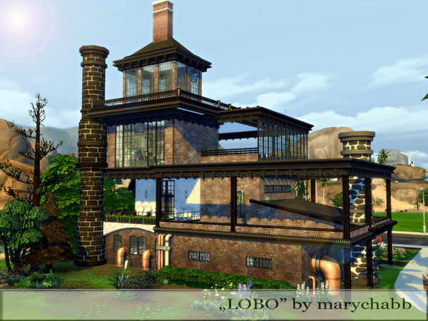 Sims 4 LOBO old factory as home by marychabb at TSR