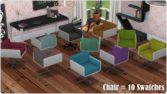 Sims 4 Office Set Desk & Chair at Annett’s Sims 4 Welt