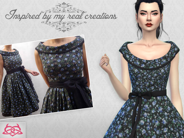 Sims 4 Romi dress by Colores Urbanos at TSR