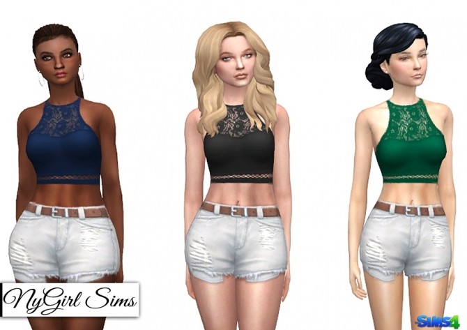 Sims 4 Peek a Boo Lace Tank at NyGirl Sims