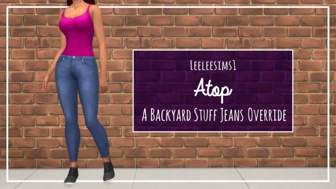 Sims 4 Atop Jeans Override by leeleesims1 at SimsWorkshop