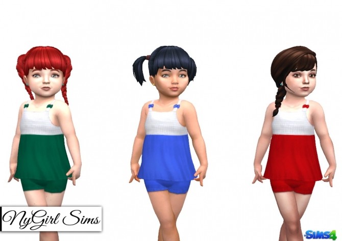 Sims 4 Tank and Shorts Two Piece at NyGirl Sims