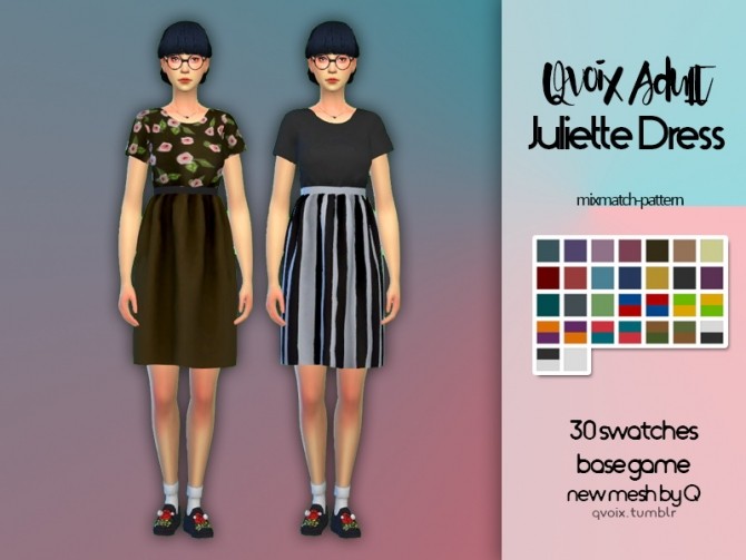 Sims 4 Juliette Dress at qvoix – escaping reality