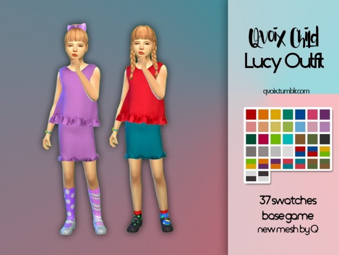 Sims 4 Child Lucy Outfit at qvoix – escaping reality