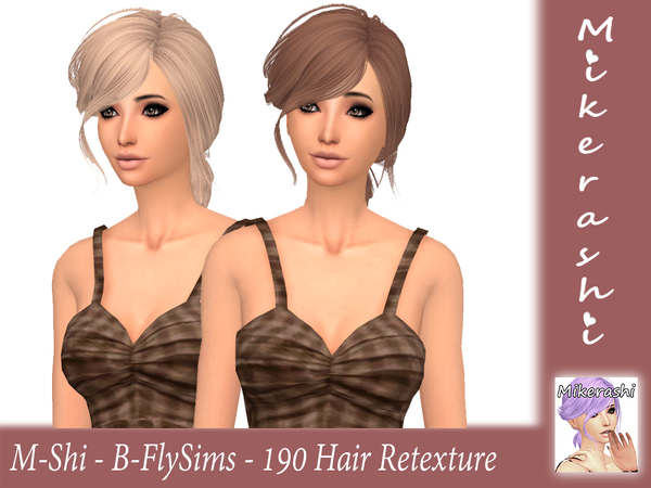Sims 4 B FlySims 190 Hair Retexture by mikerashi at TSR