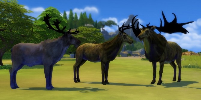 Sims 4 Elk and Reindeer by BigUglyHag at SimsWorkshop