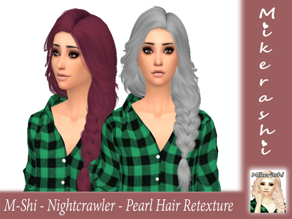 Sims 4 Nightcrawler Pearl Hair Retexture by mikerashi at TSR