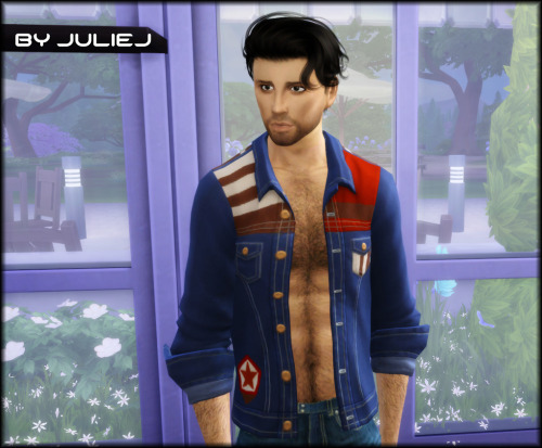 Sims 4 GP05 Denim Jacket Edited at Julietoon – Julie J
