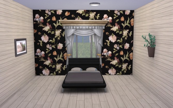 Sims 4 Walls Dark Flowers at ihelensims
