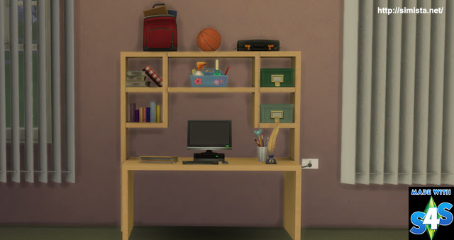 Sims 4 Furniture Basics Computer Desk at Simista