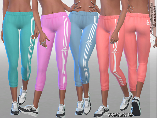 Sims 4 Sporty Leggings by Pinkzombiecupcakes at TSR