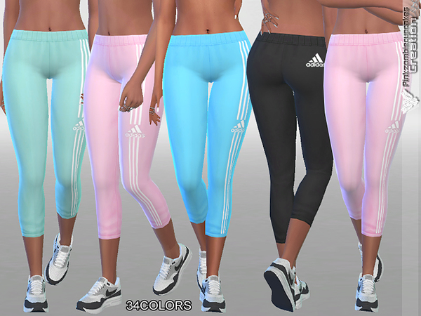 Sims 4 Sporty Leggings by Pinkzombiecupcakes at TSR