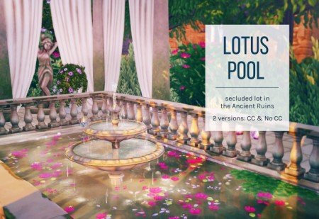 Lotus Pool CC & No CC Versions at Femmeonamissionsims