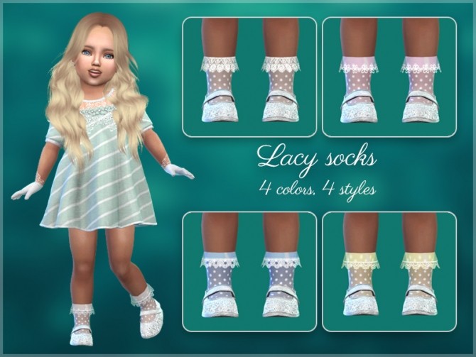 Sims 4 Frilly Socks For Toddlers at Giulietta