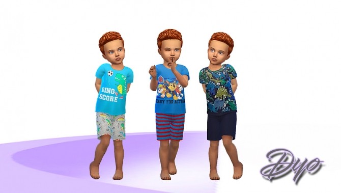 Sims 4 Boy pajama by Dyokabb at Les Sims4