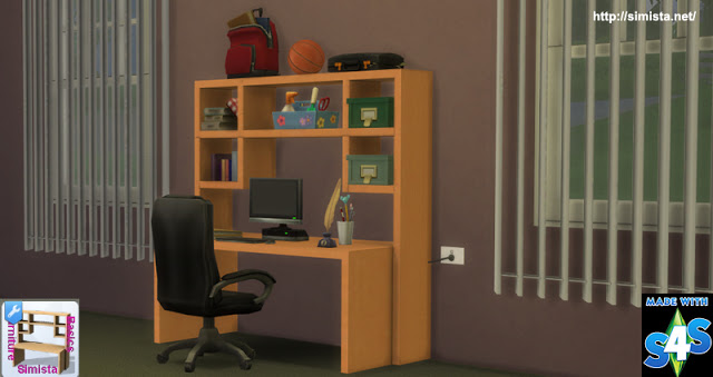 Sims 4 Furniture Basics Computer Desk at Simista