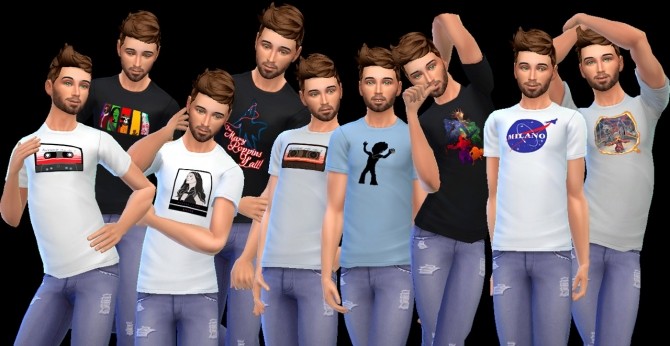 Sims 4 Guardians of the Galaxy Shirts at AuriSims