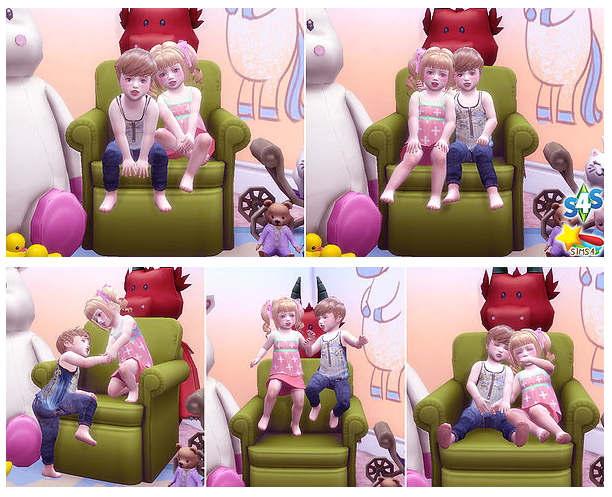 Sims 4 Twins toddler pose 05 at A luckyday