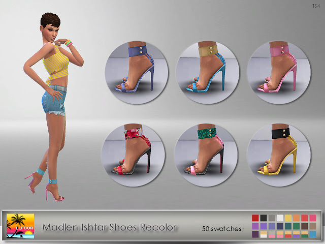 Sims 4 Madlen Ishtar Shoes Recolor at Elfdor Sims
