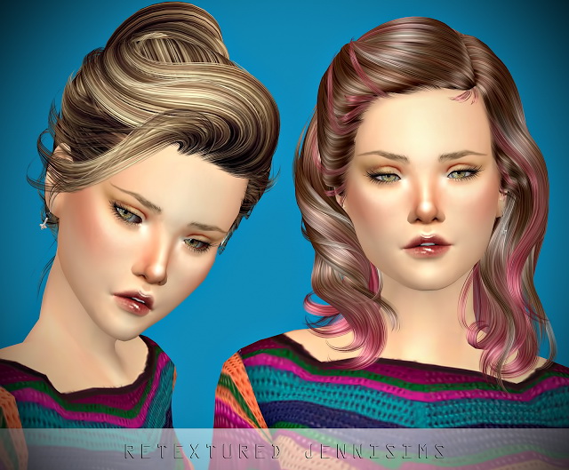 Sims 4 Newsea Sandra and Uproar Hairs retextures at Jenni Sims