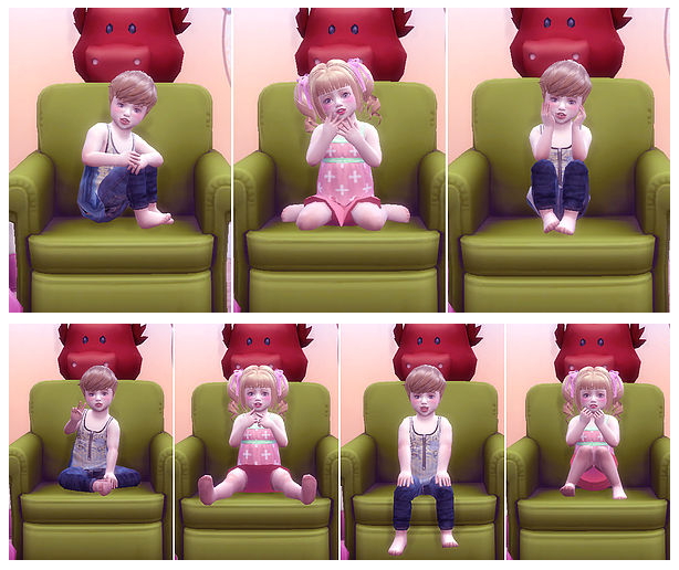 Sims 4 Twins toddler pose 05 at A luckyday
