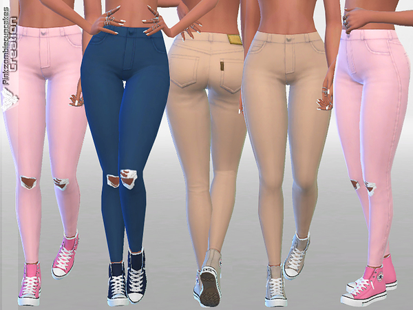 Sims 4 Living in the City Jeans by Pinkzombiecupcakes at TSR