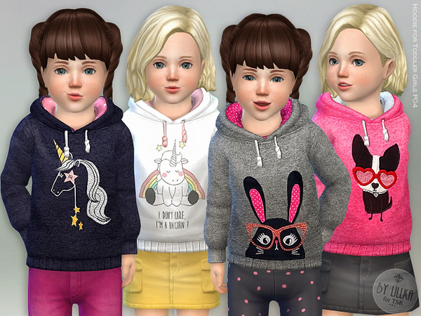 Sims 4 Hoodie for Toddler Girls P04 by lillka at TSR