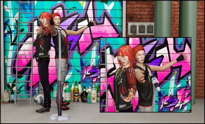 Sims 4 Sing together poses at Rethdis love. 