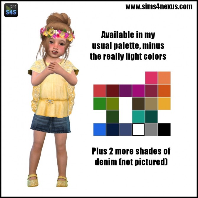 Sims 4 Fabienne top by SamanthaGump at Sims 4 Nexus