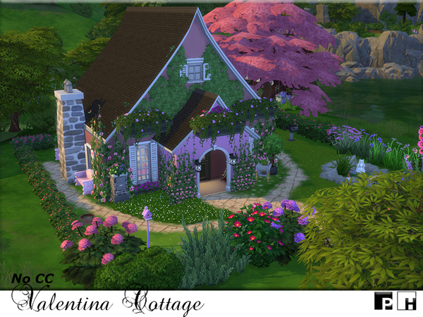 Sims 4 Valentina Cottage by Pinkfizzzzz at TSR