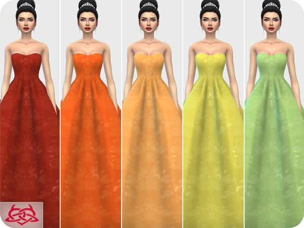 Sims 4 Wedding Dress 7 RECOLOR 1 by Colores Urbanos at TSR